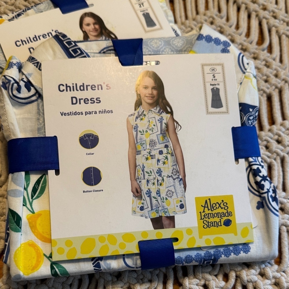 New Alex's Lemonade Stand Children's cotton Dress - Picture 2 of 3